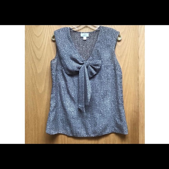 LOFT Mixed Print V-Neck Shell - Picture 5 of 5